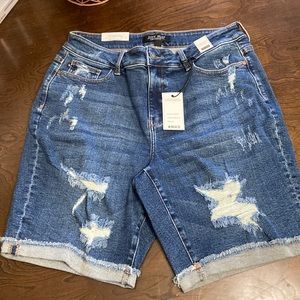 Judy Blue High Waisted Denim Shorts Size 1X